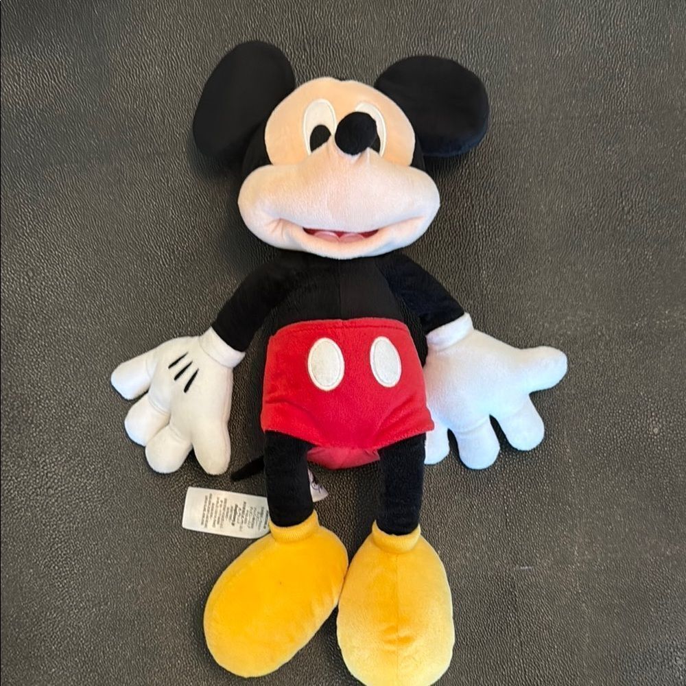 Disney Mickey Mouse Stuffed Animal Black and Red